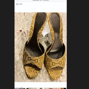 Gucci vintage open toe heel